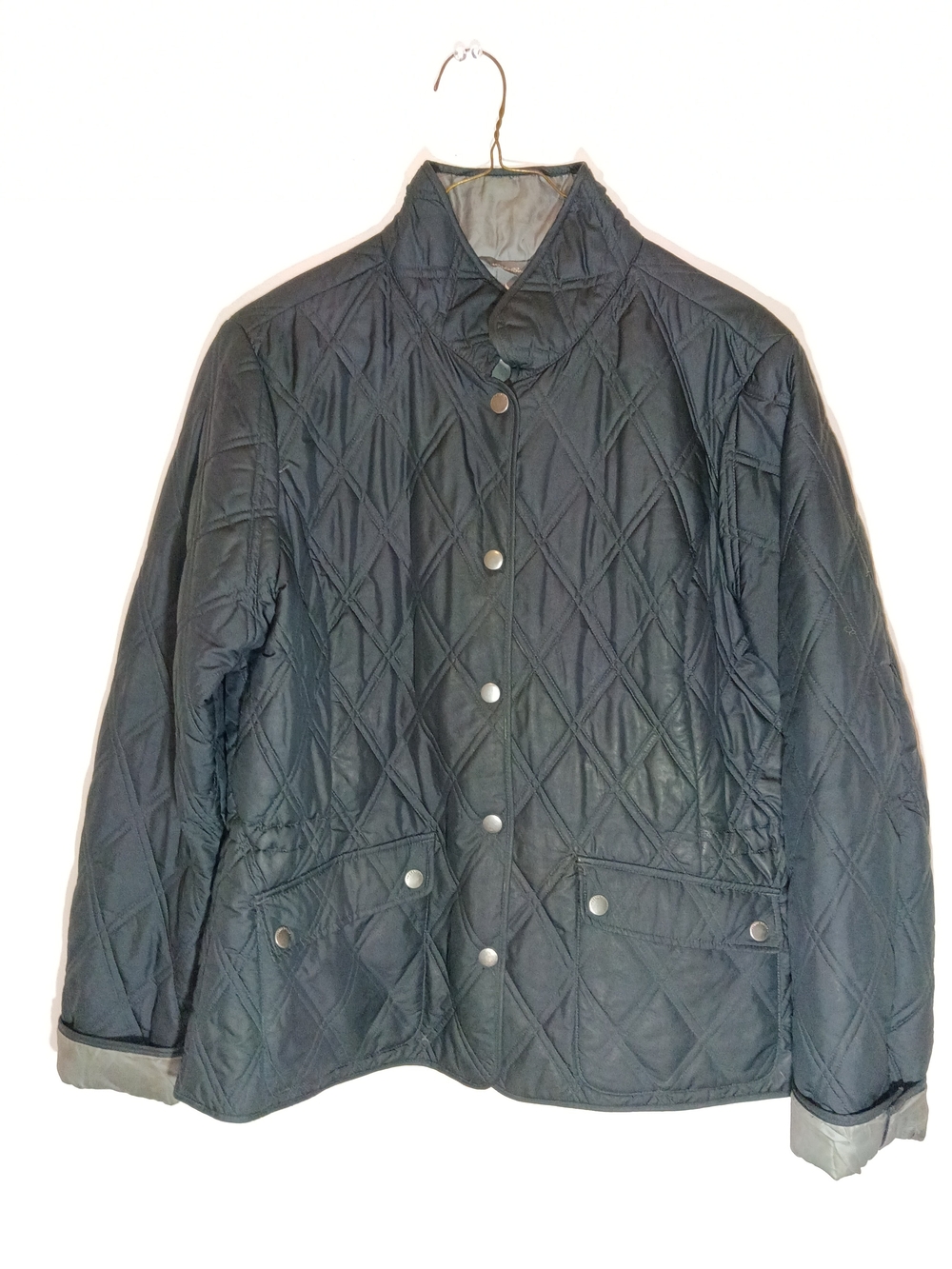 Eddie Bauer Quilted Puffer Jacket in Navy